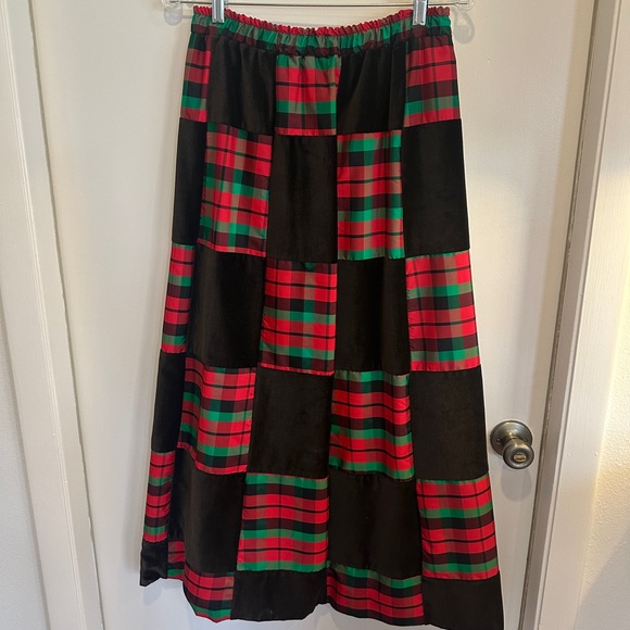 Mr Hank Dresses & Skirts - Plaid Brown, Green and Red Women's Maxi Skirt - Size Small